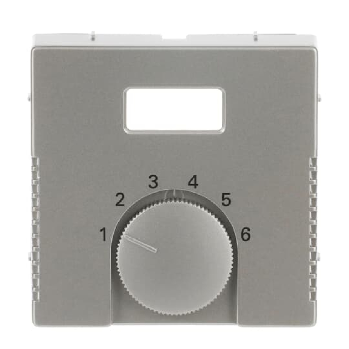 Cover plate with legend Characters 1 ... 6 for Thermostat Turn button stainless steel - Pure Stainless Steel