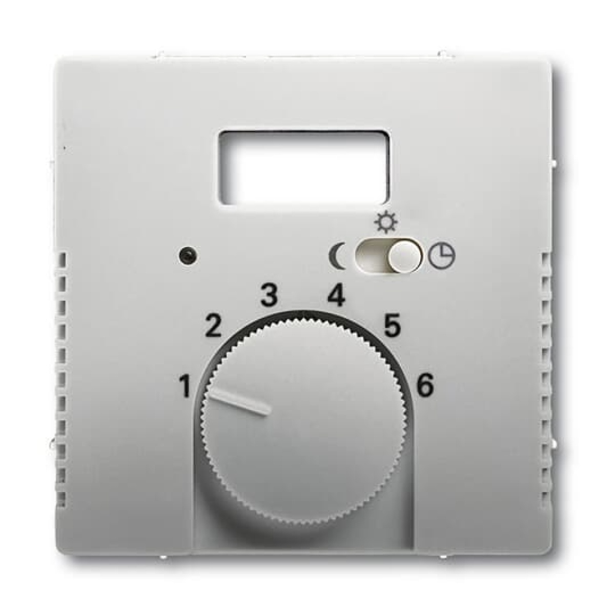 Cover plate with legend Characters 1 ... 6 for Thermostat Turn button stainless steel - Pure Stainless Steel