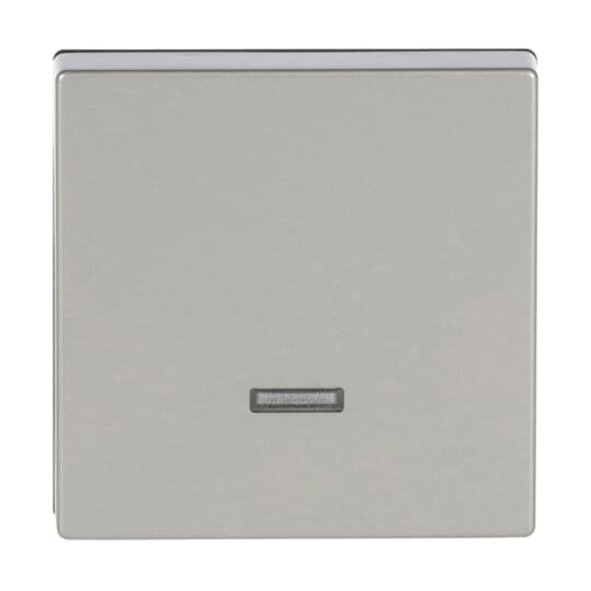 Control Element for Switchdimmer Single push button with Neon lamp stainless steel - Pure Stainless Steel