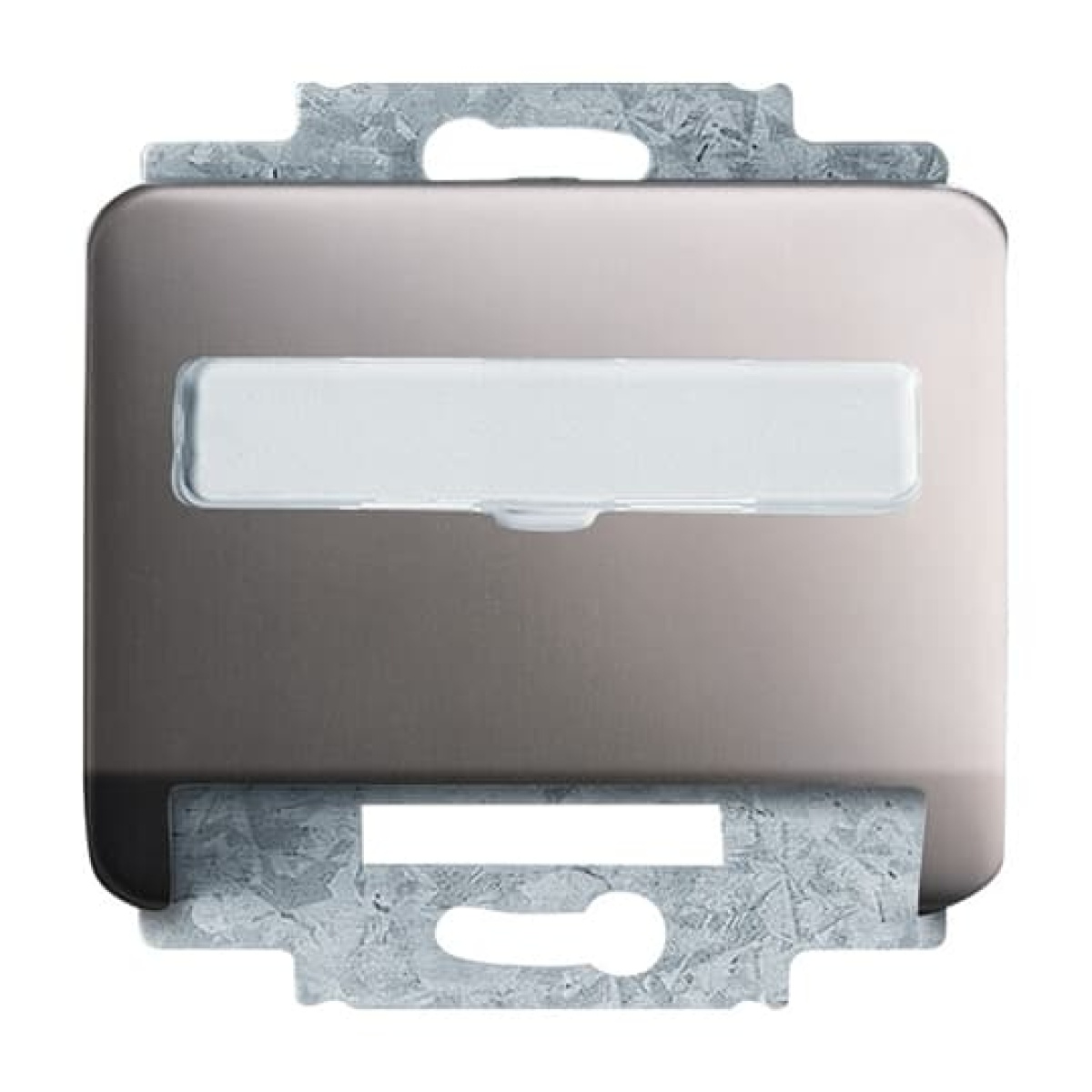 Cover plate with labelling field For data connection housing platinum - alpha