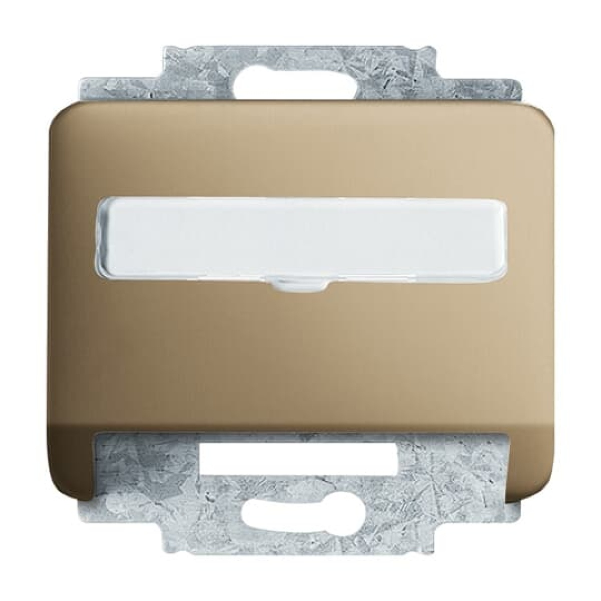 Cover plate with labelling field For data connection housing bronze - alpha
