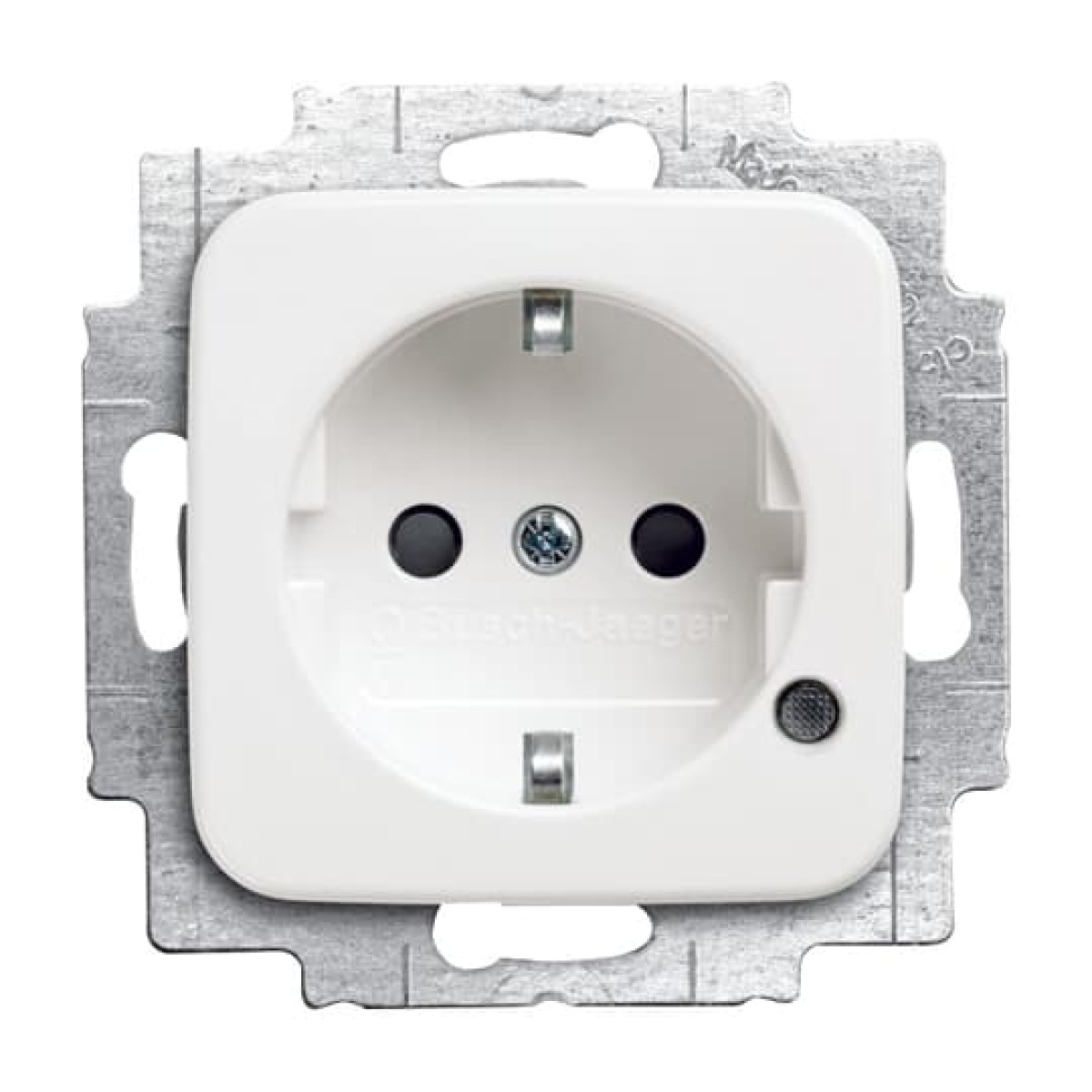 SCHUKO socket insert Safety Shutter with LED Control light Green alpine white - Reflex SI