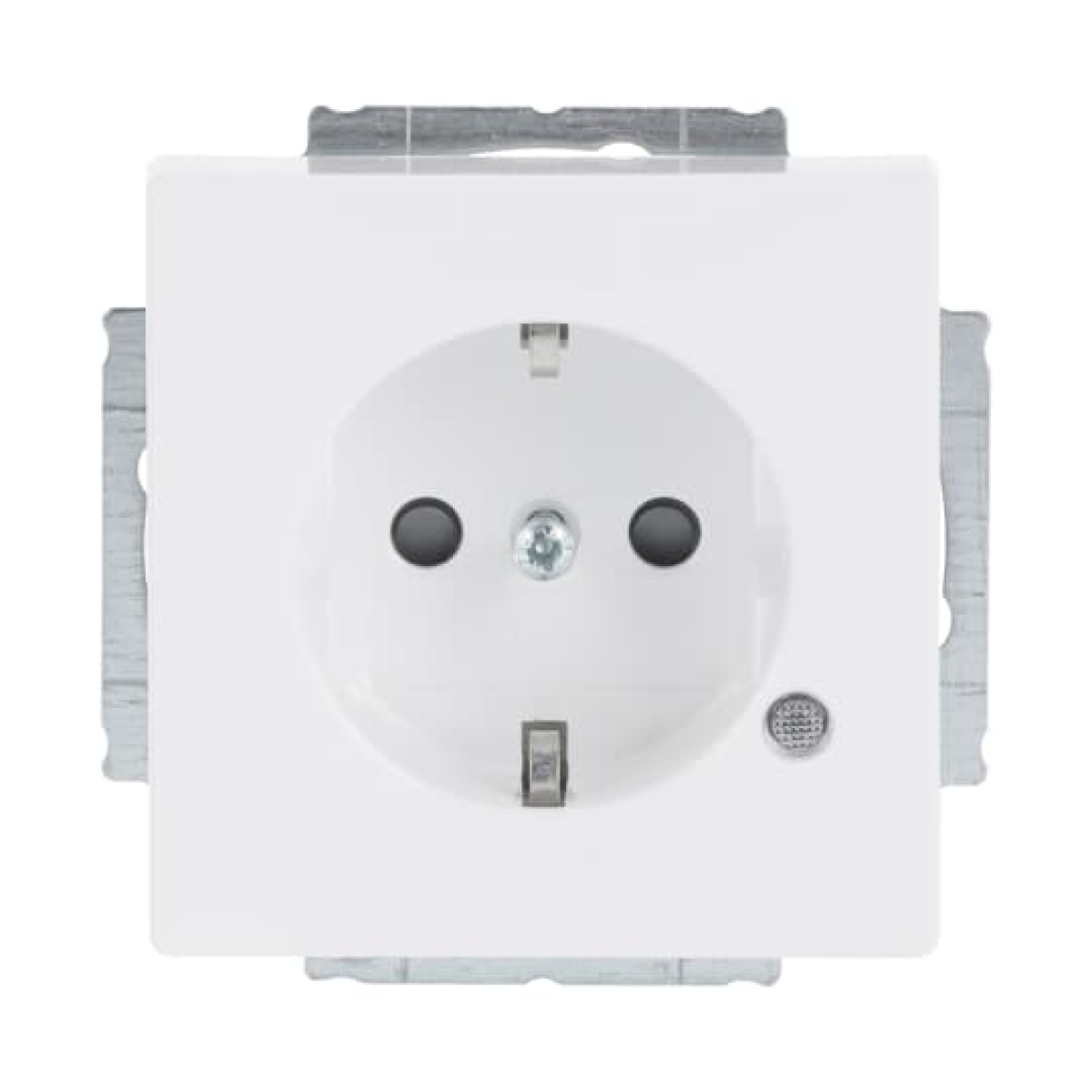 SCHUKO socket insert Safety Shutter with LED Control light Green studio white - Platform 63