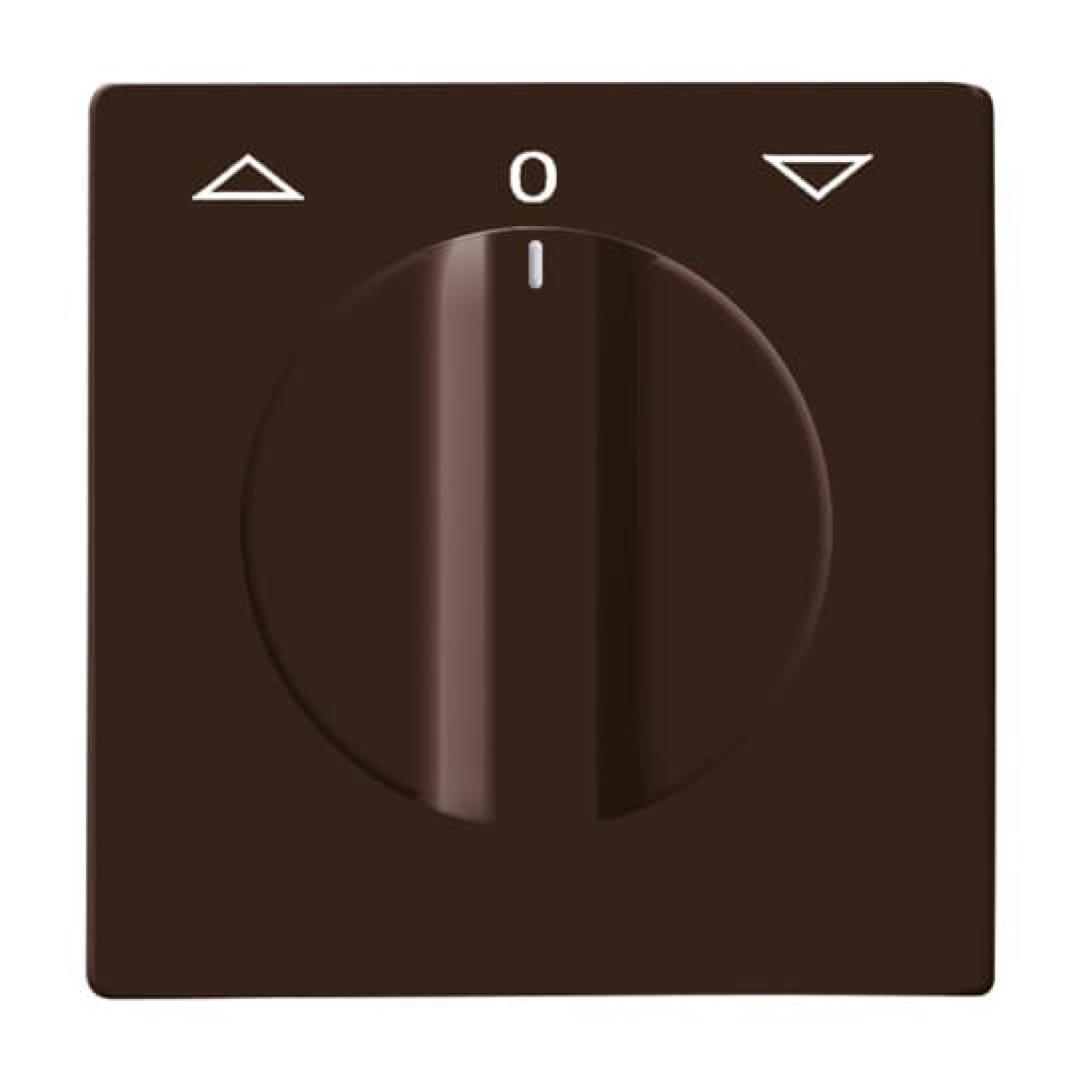 Cover plate with legend Symbol "arrows" and "0" for Venetian blind, Turn button brown - Allwetter 44 IP 44