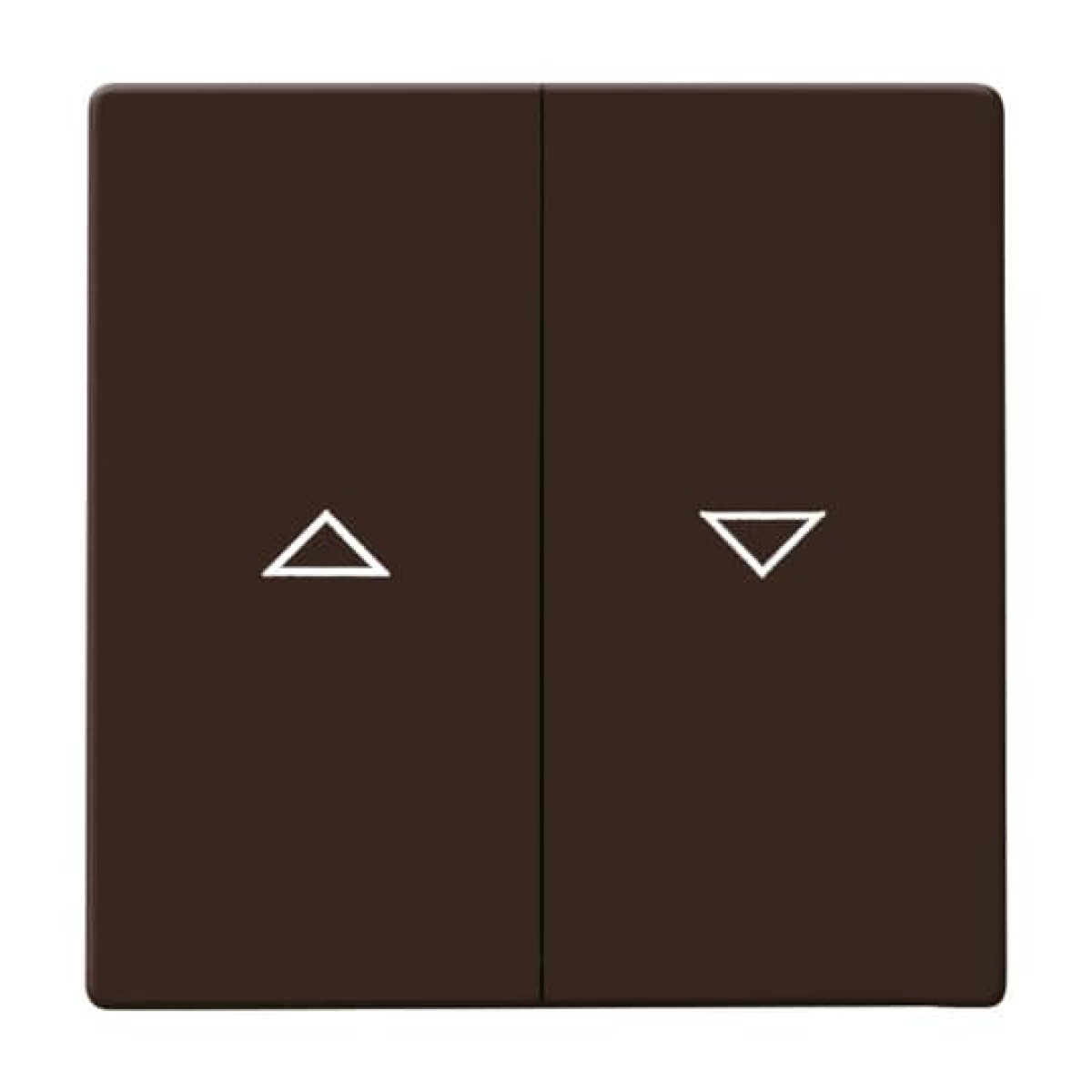 Rocker with legend Symbol "arrows" for Venetian blind, Two-part rocker brown - Allwetter 44 IP 44