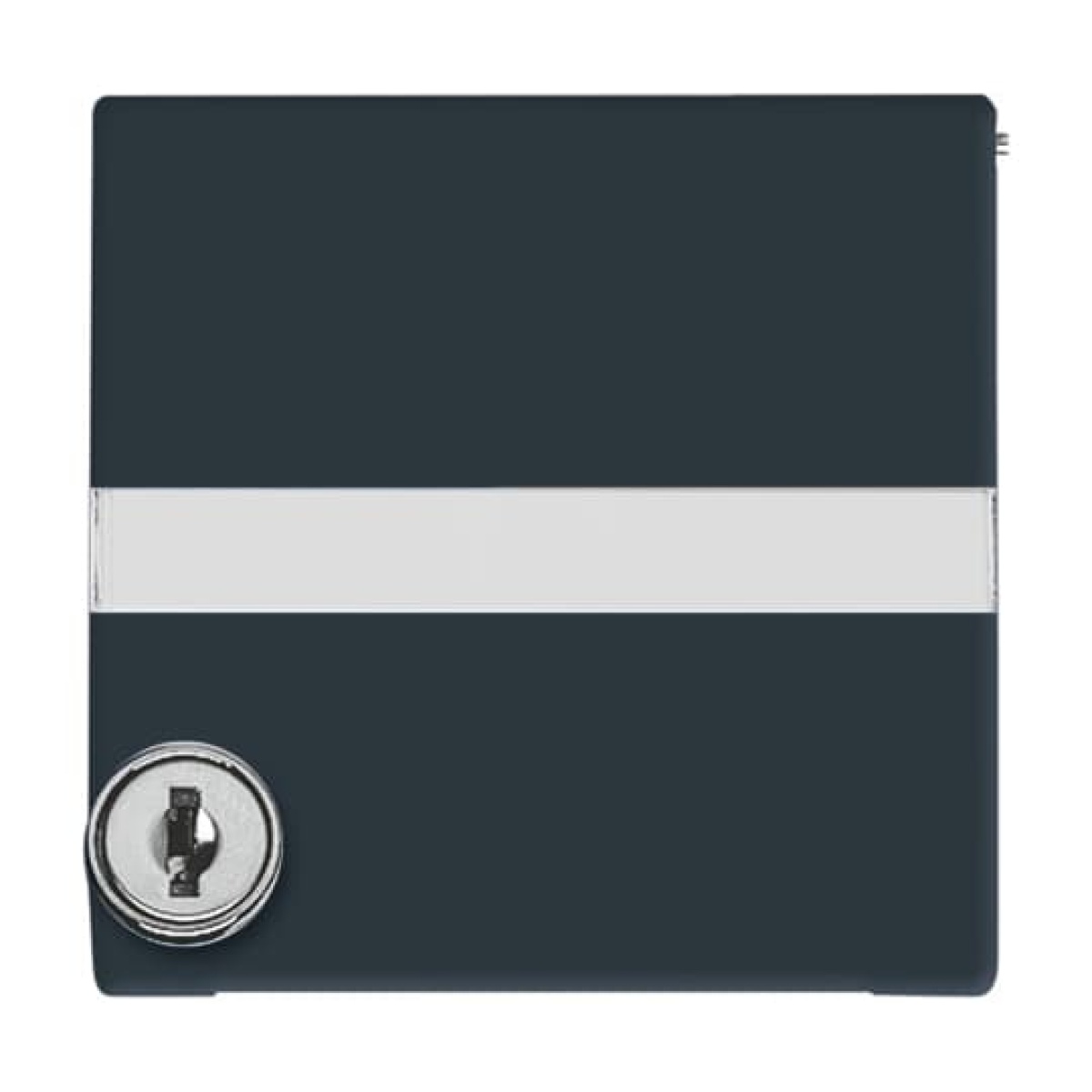 Intermediate Ring with labelling field with Hinged Lid Cylinder with Simultaneous Locking Cover plates Busch-Duro 2000 SI and Reflex SI anthracite - Allwetter 44 IP 44