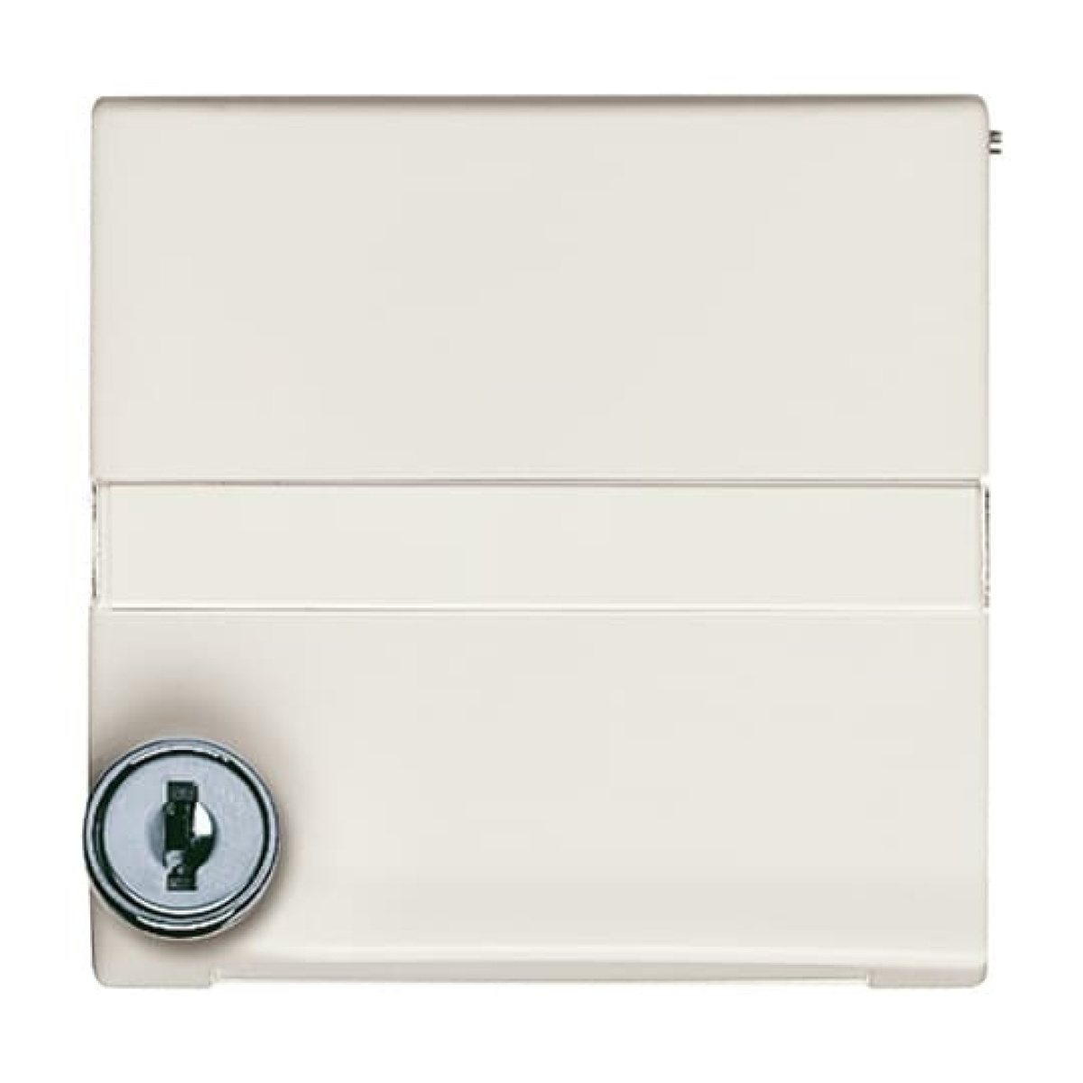 Intermediate Ring with labelling field with Hinged Lid Cylinder with Simultaneous Locking Cover plates Busch-Duro 2000 SI and Reflex SI white - Allwetter 44 IP 44