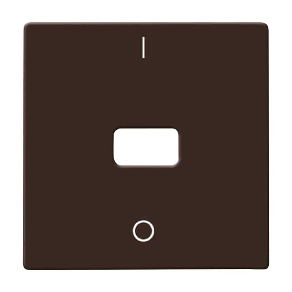 Rocker with legend Characters 0 and 1 Open for Symbol for Switchpush button, Single rocker brown - Allwetter 44 IP 44