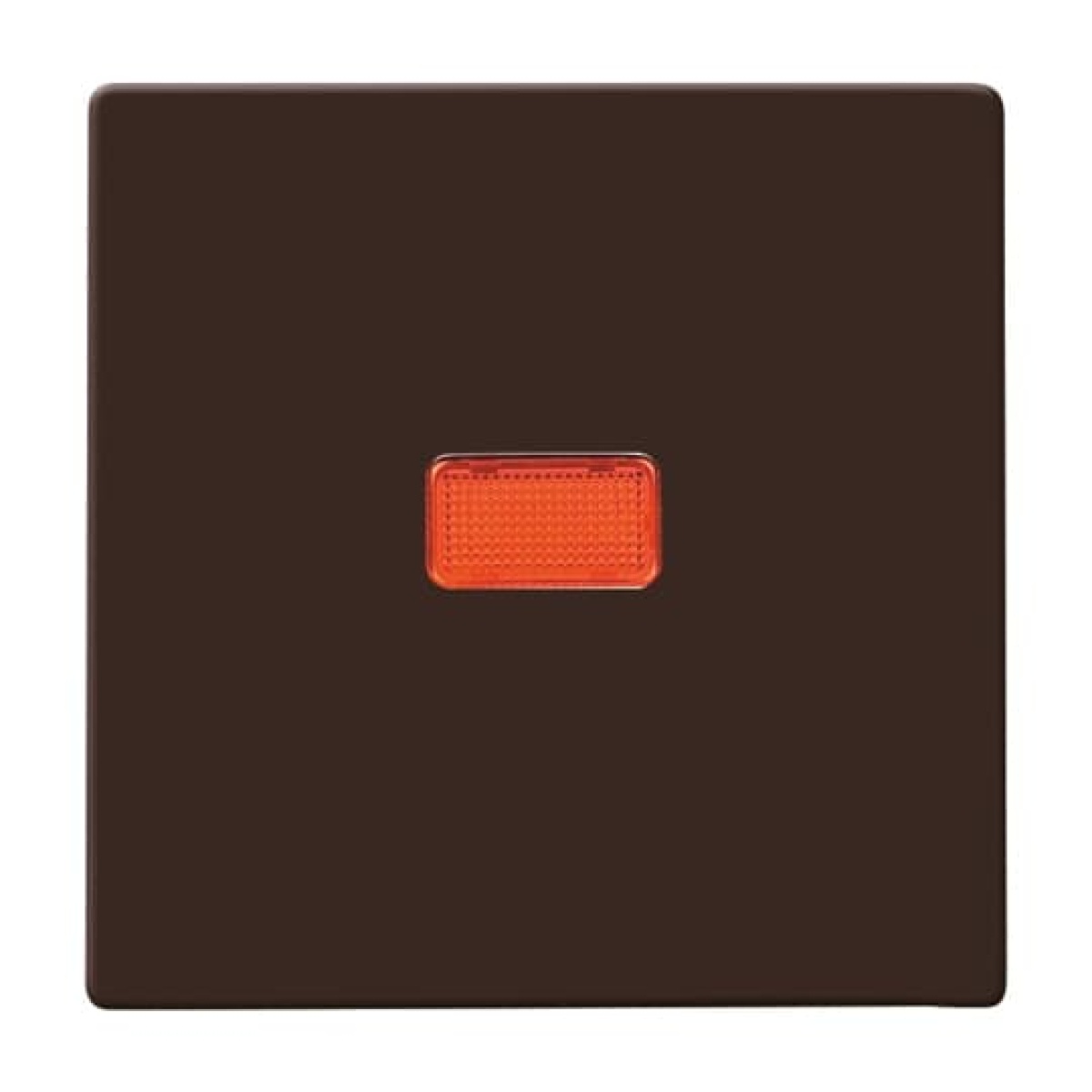 Rocker with red calotte with Red Calotte for Switchpush button, Single rocker brown - Allwetter 44 IP 44