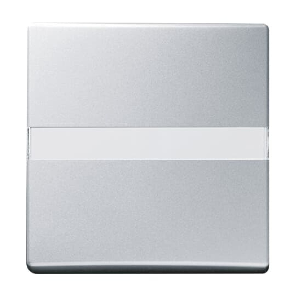 Rocker with labelling field for Switchpush button, Single rocker aluminium silver - Allwetter 44 IP 44