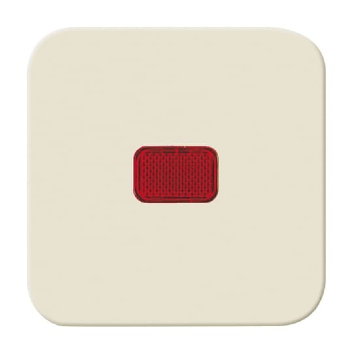 Rocker with Red Calotte for Switchpush button, Single rocker white - Busch-Duro 2000 SI