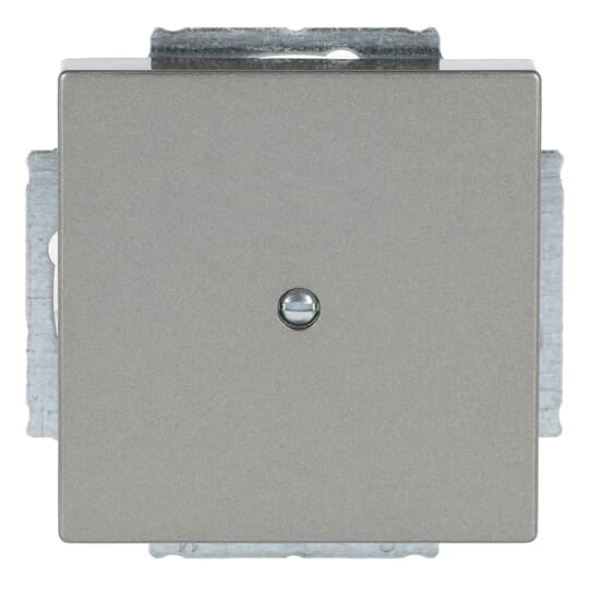 Cover plate Blind cap 1 gang 0 gang with Mounting plate grey metallic - Platform 63
