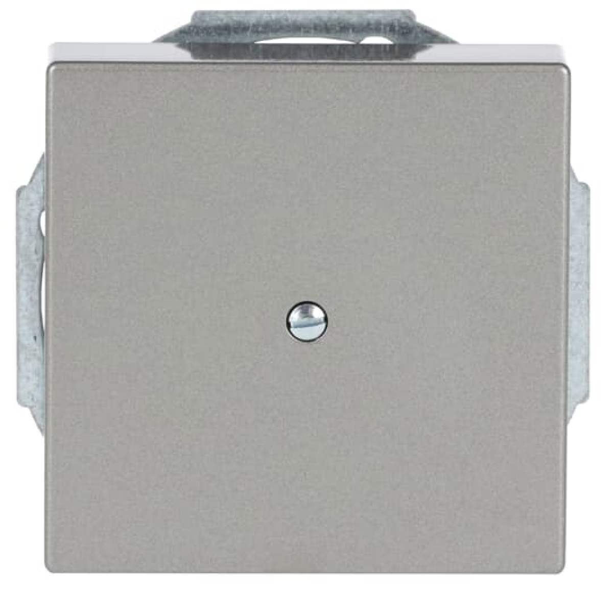 Cover plate Cable outlet with Mounting plate grey metallic - Platform 63