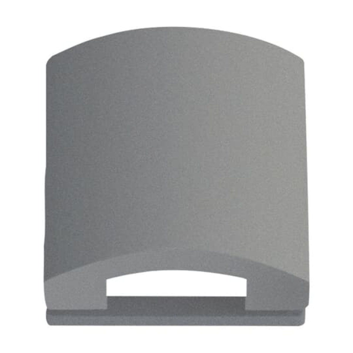 Cover plate with Hinged Lid Telecommunication inserts 50 x 50 mm 1 gang grey metallic - Platform 63
