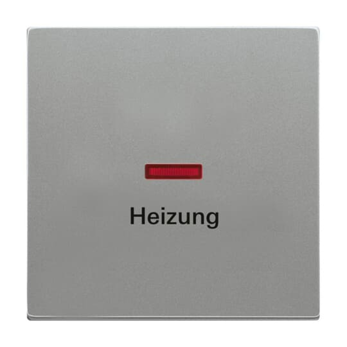 Rocker with legend Heizung for Switchpush button, Single rocker grey metallic - Platform 63