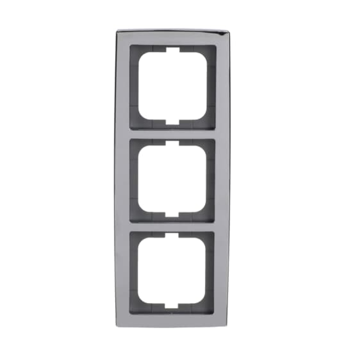 Cover frame 3-gang chrome gloss - solo