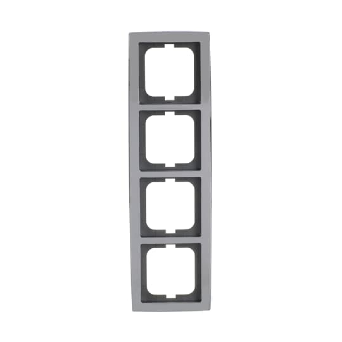 Cover frame 4-gang chrome gloss - solo