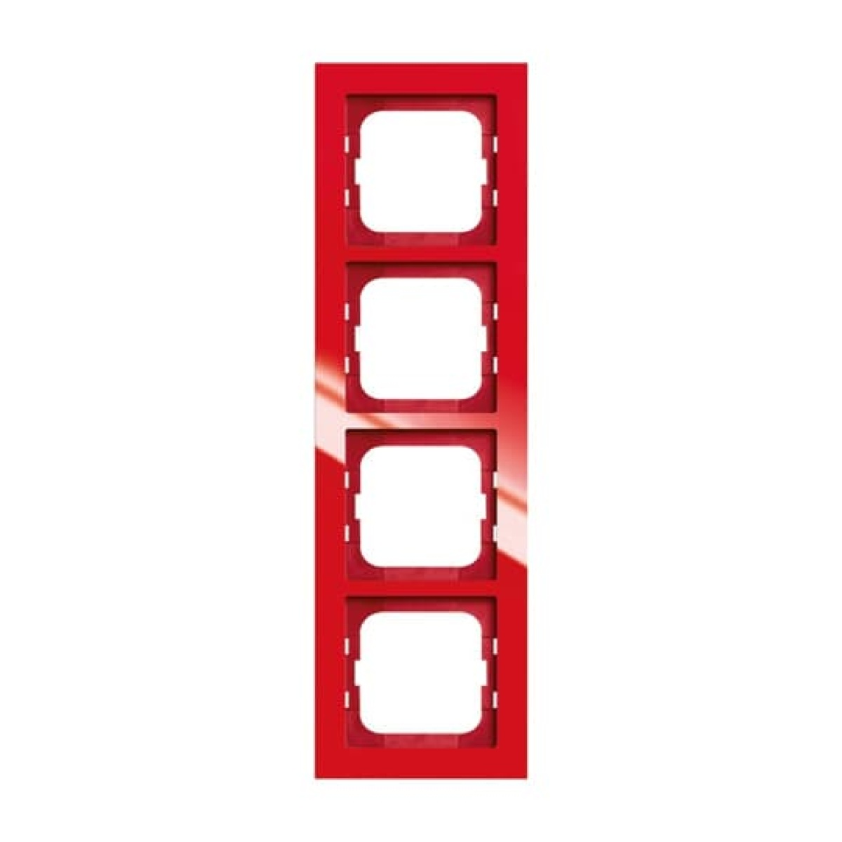 Cover frame 4-gang red - Busch-axcent
