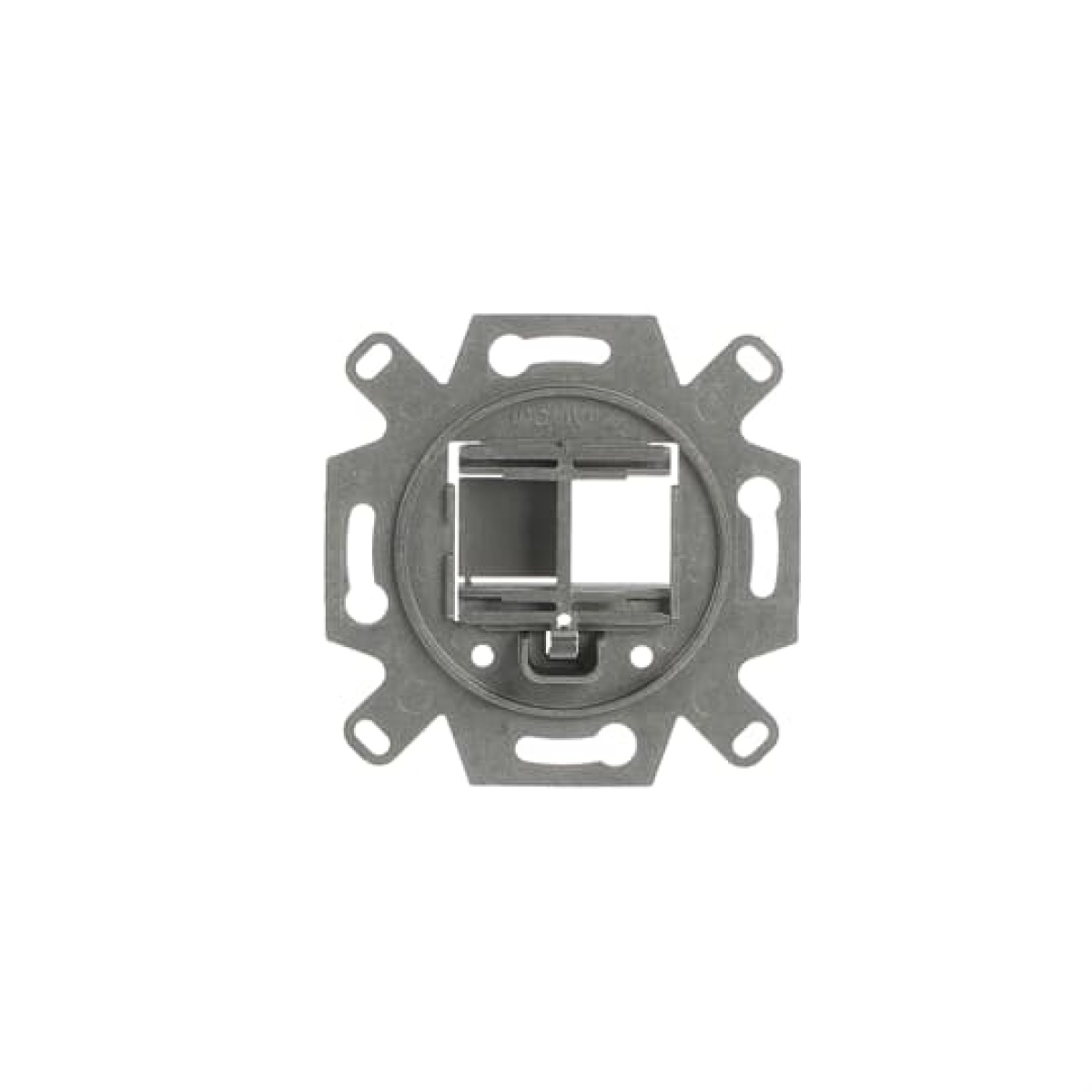 Assembly adapter Modular Jack 2gang silver