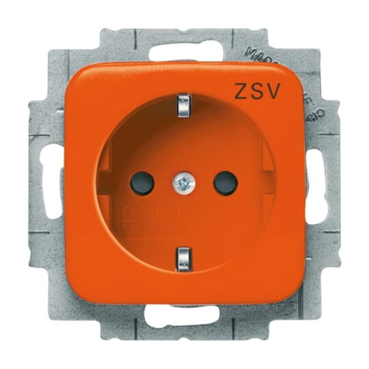 SCHUKO Socket insert with legend ZSV Safety Shutter orange - Reflex SI