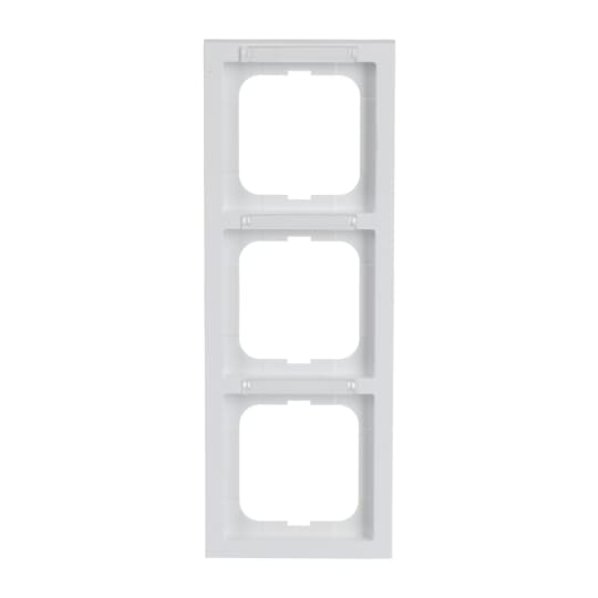 Cover frame with labelling field, vertical with label space 3-gang studio white - future linear