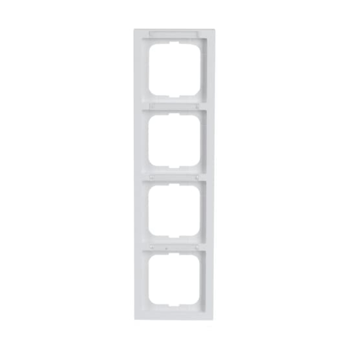 Cover frame with labelling field, vertical with label space 4-gang studio white - future linear