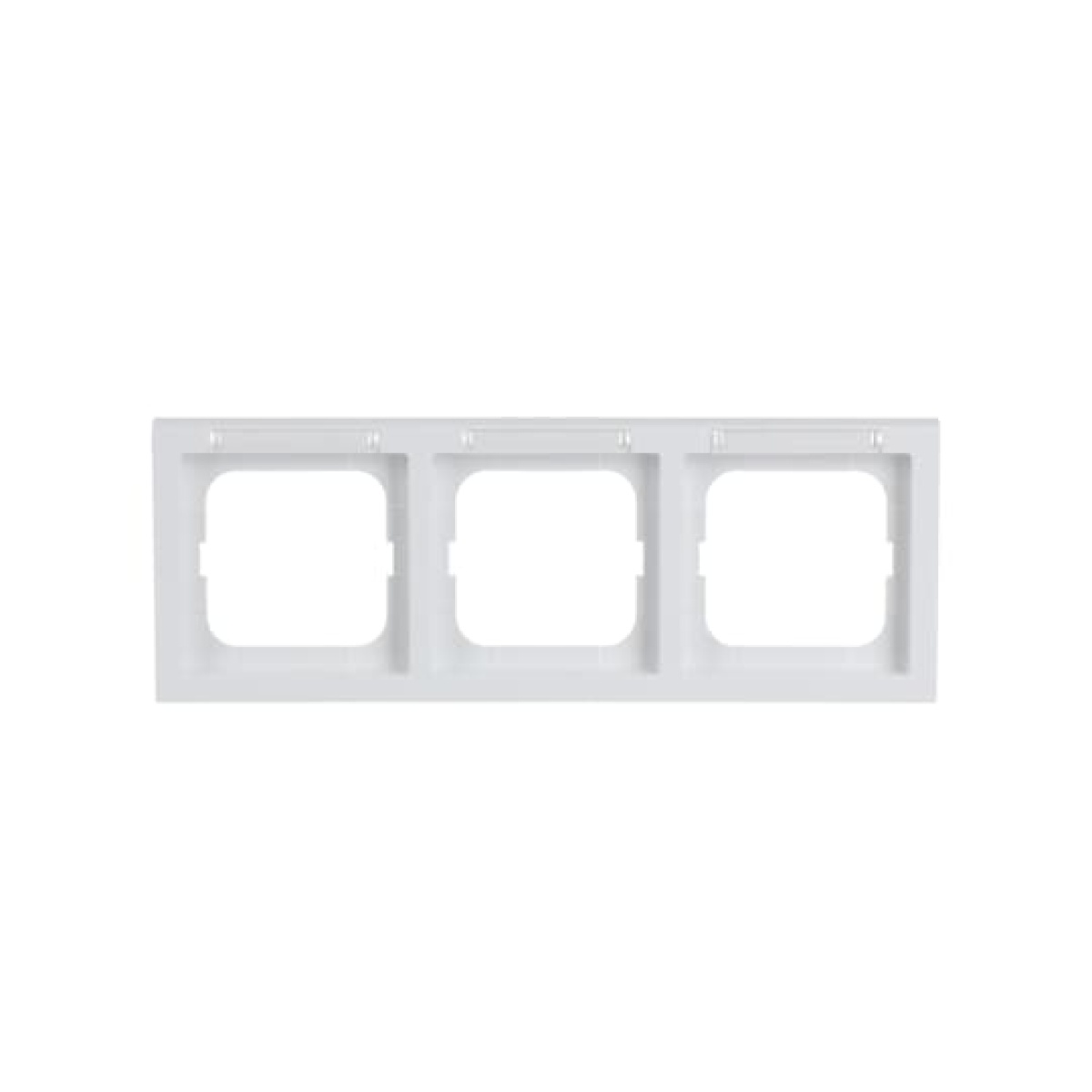 Cover frame with labelling field, horizontal with label space 3-gang studio white - future linear