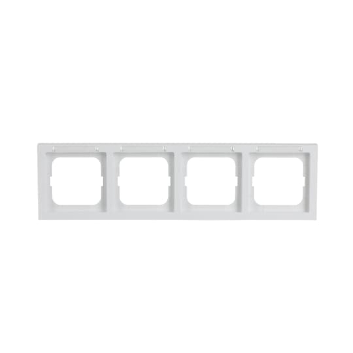 Cover frame with labelling field, horizontal with label space 4-gang studio white - future linear