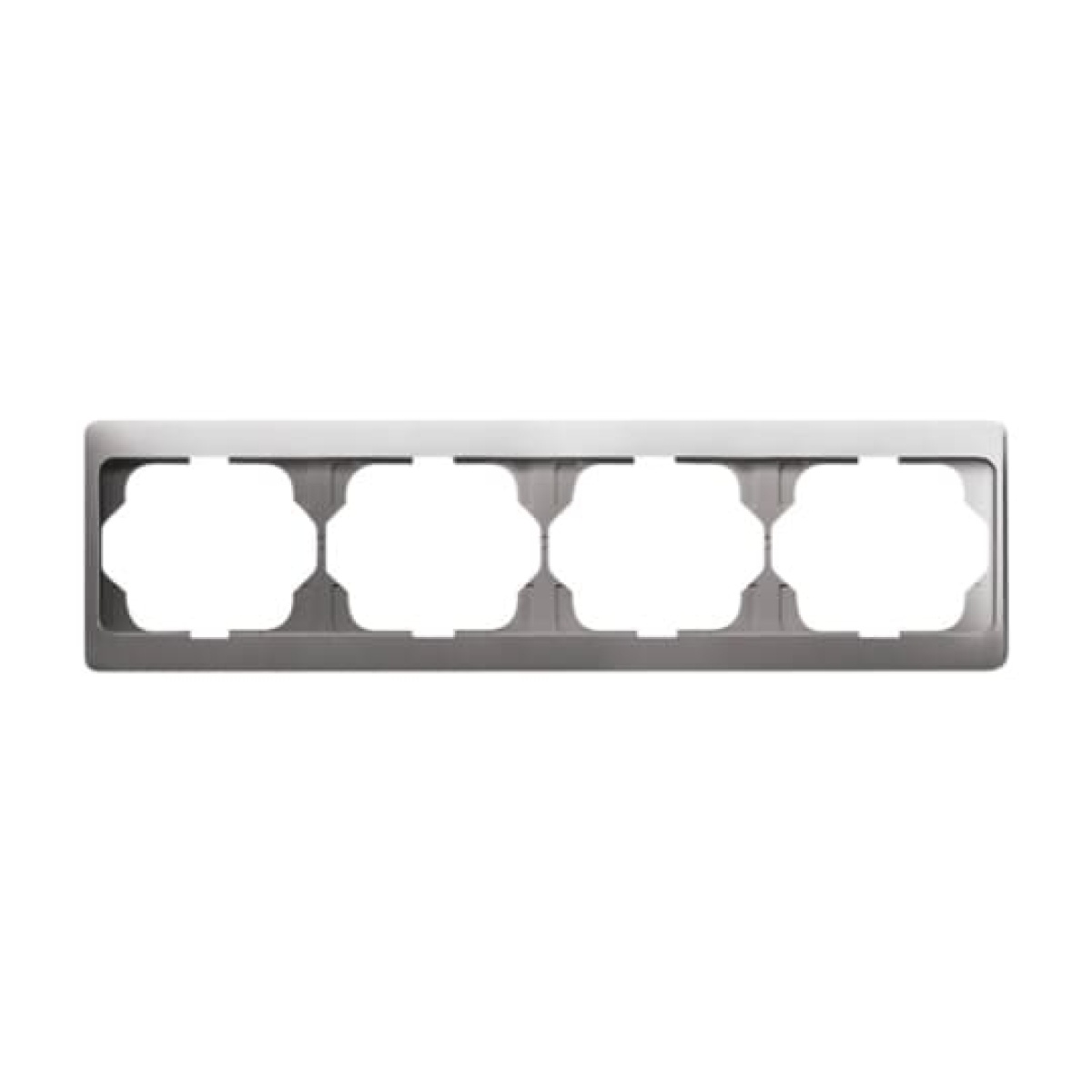 Cover frame 4-gang platinum - alpha exclusive