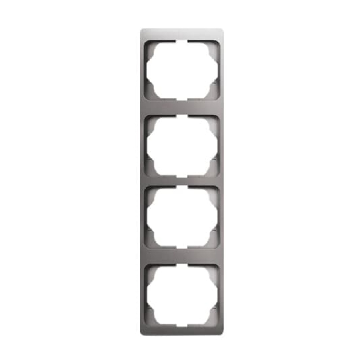 Cover frame 4-gang platinum - alpha exclusive