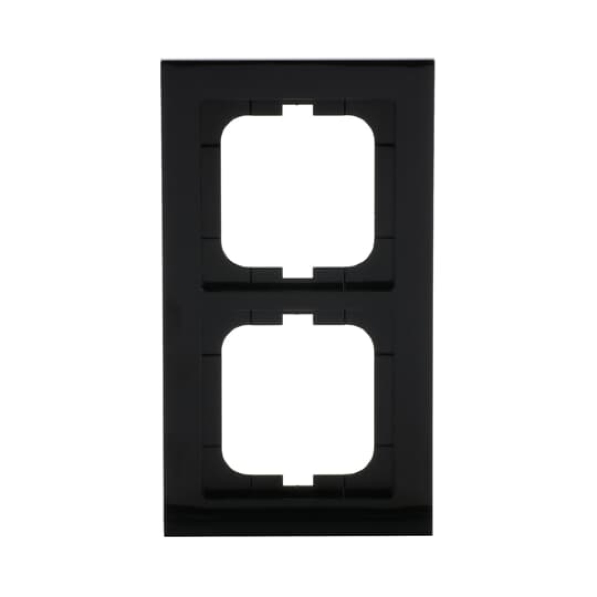 Cover frame 2-gang black - Busch-axcent