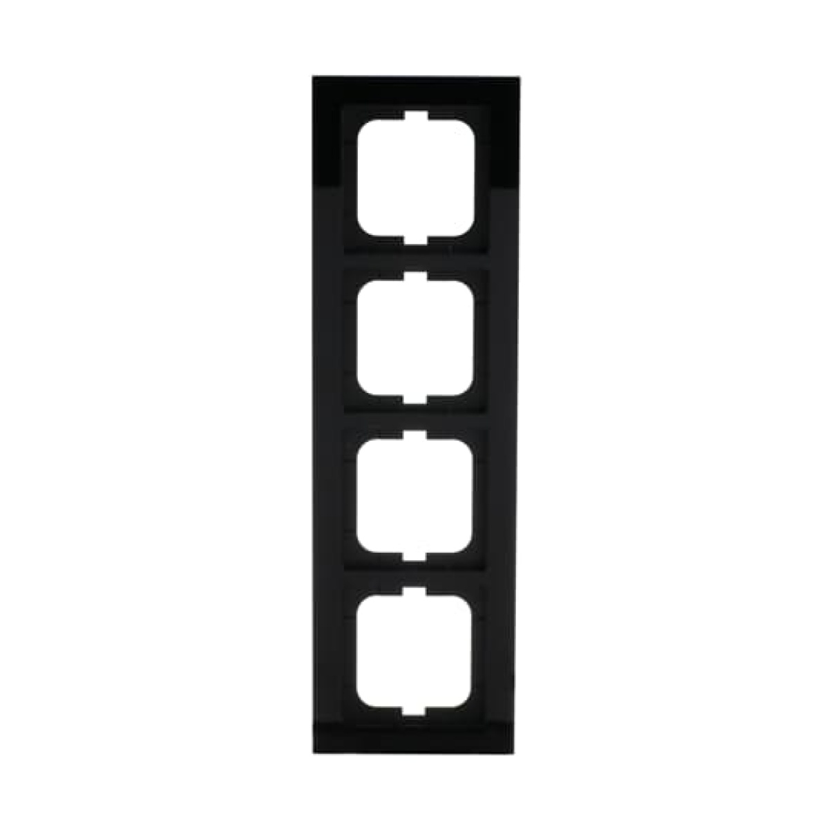Cover frame 4-gang black - Busch-axcent