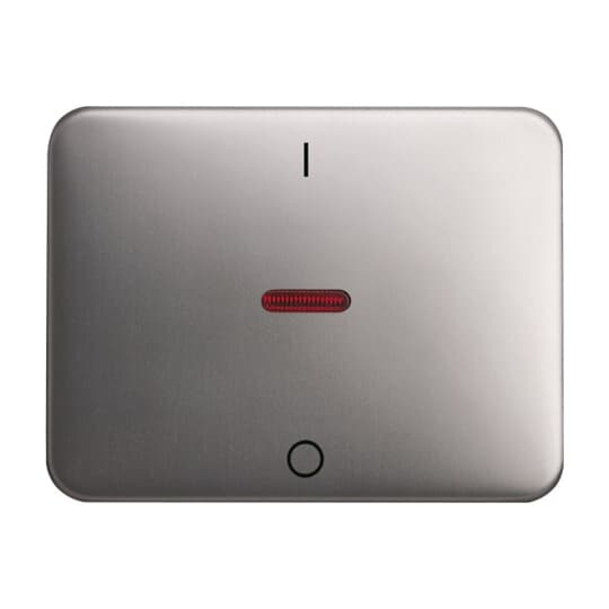 Rocker Characters 0 and 1 with Small Red Calotte for Switchpush button, Single rocker platinum - alpha