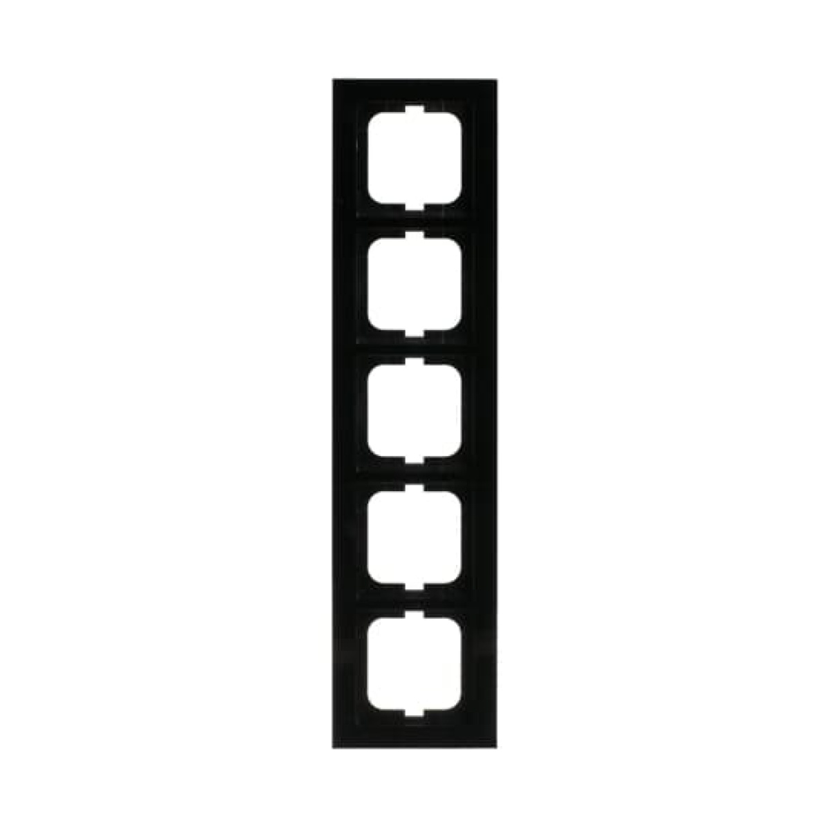 Cover frame 5-gang black - Busch-axcent
