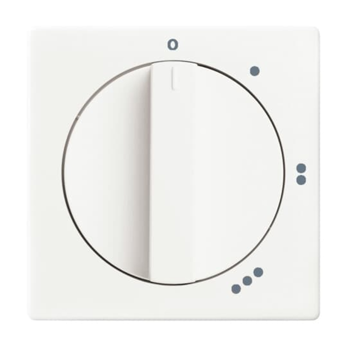 Cover plate with legend Symbol "0-1-2-3" for Level switch, Turn button studio white matt - Platform 63