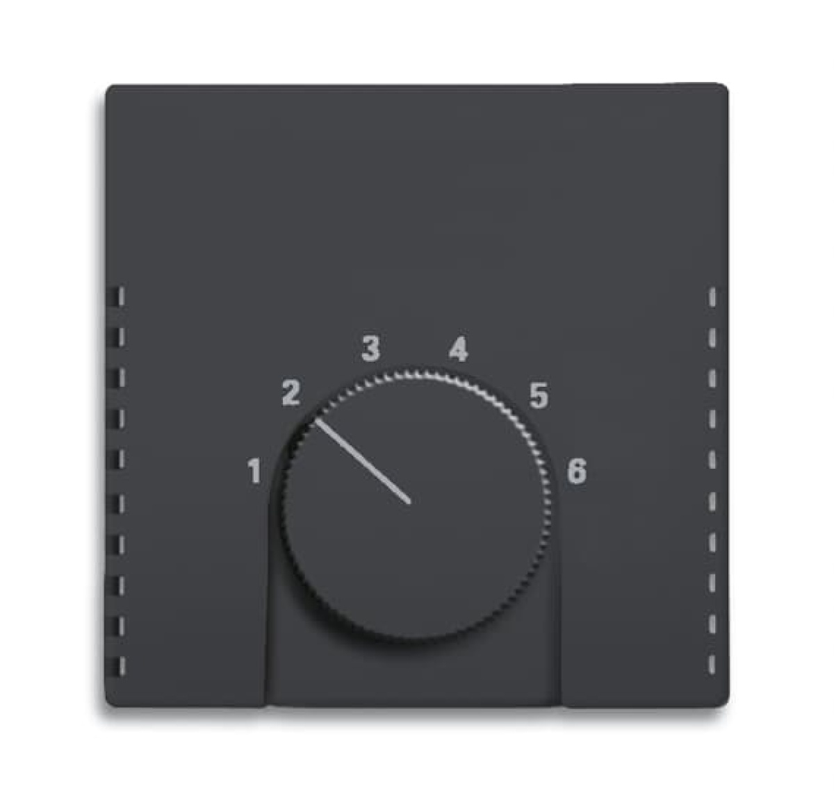 Cover Plate for Thermostat Turn button black matt - 63x63