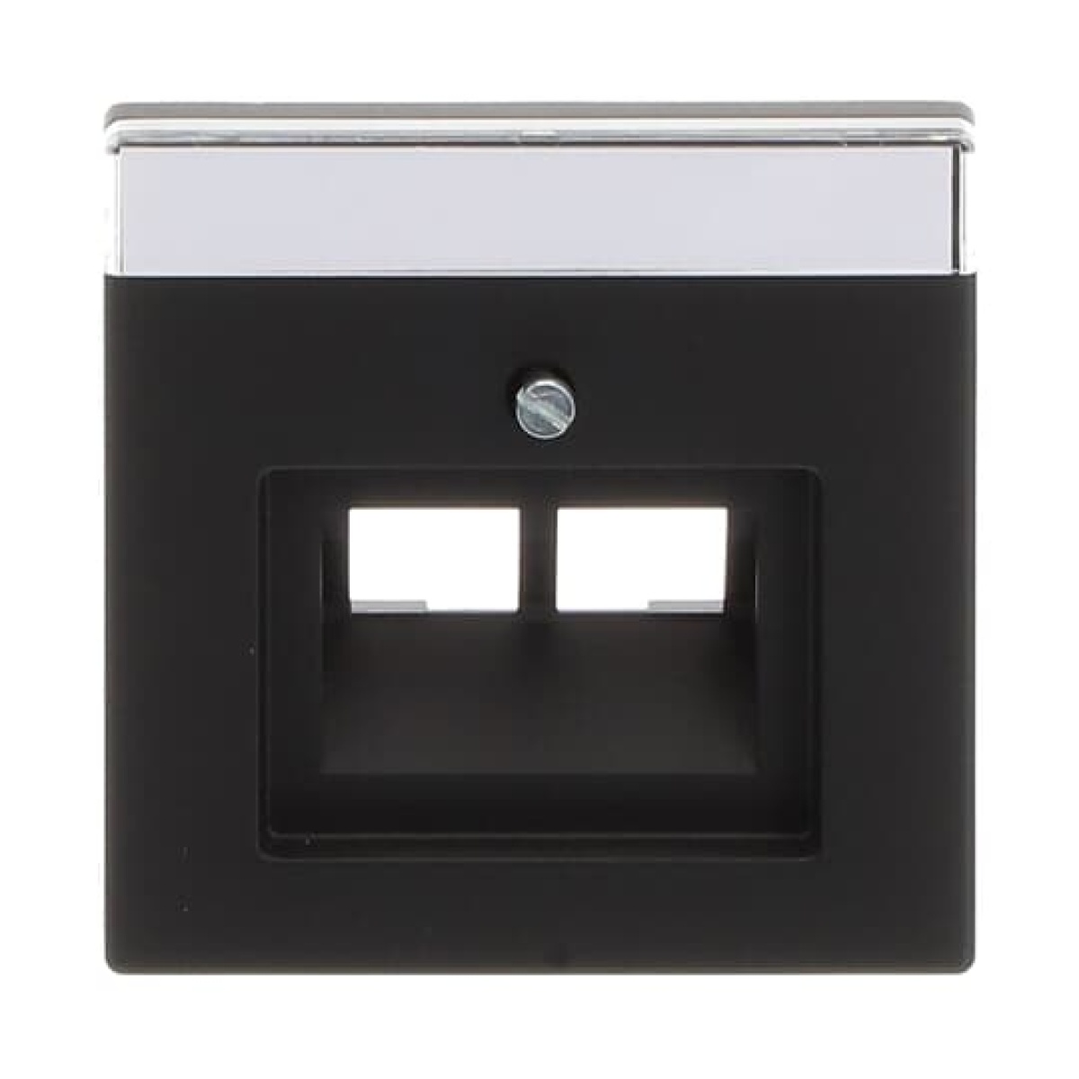 Cover plate with labelling field UAEIAE ISDN 2 gang black matt - Platform 63