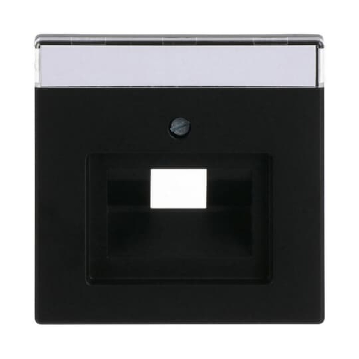 Cover plate with labelling field UAEIAE ISDN 1 gang black matt - Platform 63