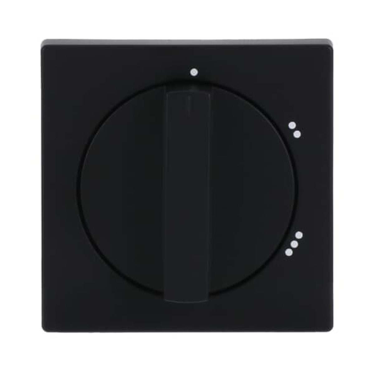Cover plate with legend Symbol "1-2-3" for Level switch, Turn button black matt - Platform 63