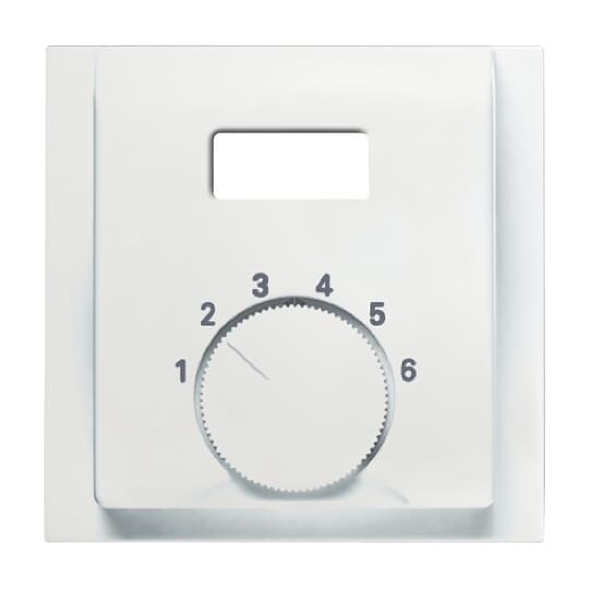 Cover plate with legend Characters 1 ... 6 for Thermostat Turn button white - impuls