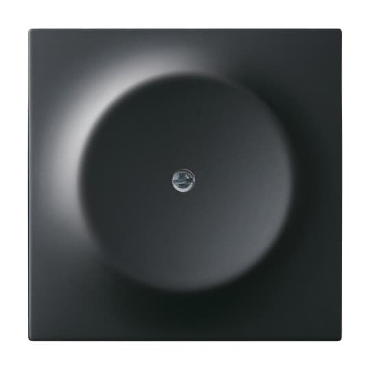 Cover plate Blind cap 1-gang with Mounting plate black matt - impuls