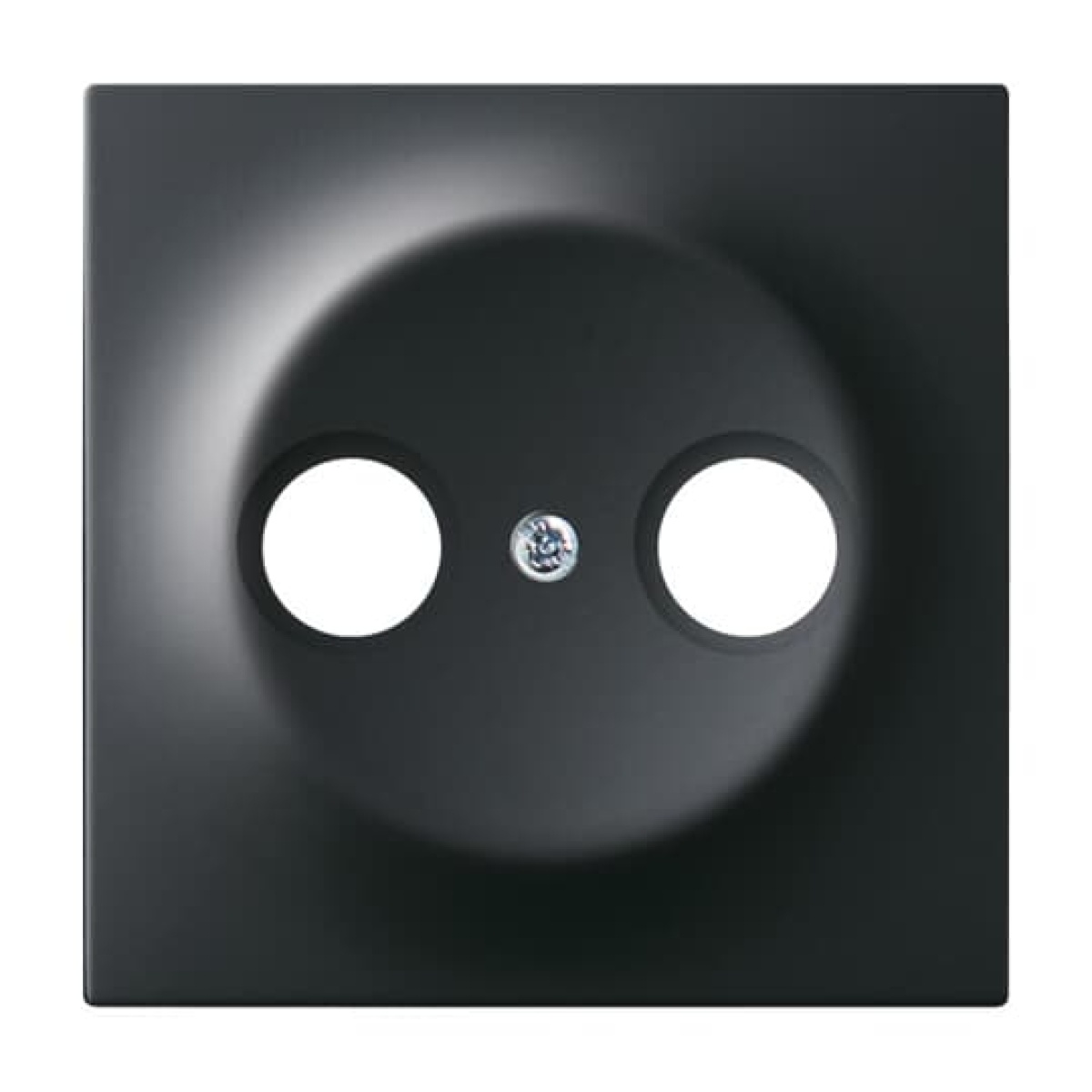 Cover plate SAT 2 gang black matt - impuls