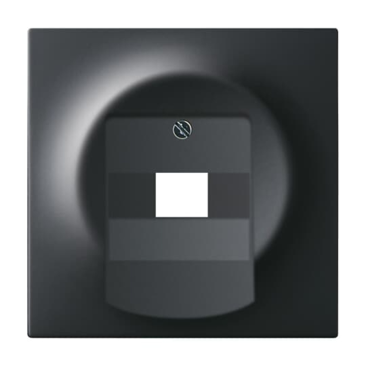 Cover plate UAEIAE ISDN 1 gang black matt - impuls