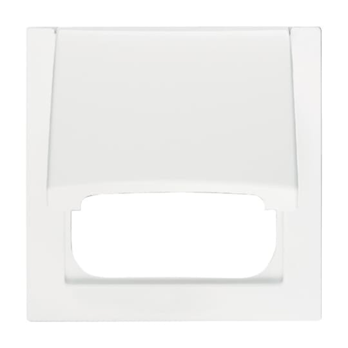 Cover plate 50x50 mm with Hinged Lid Telecommunication inserts studio white matt - impuls