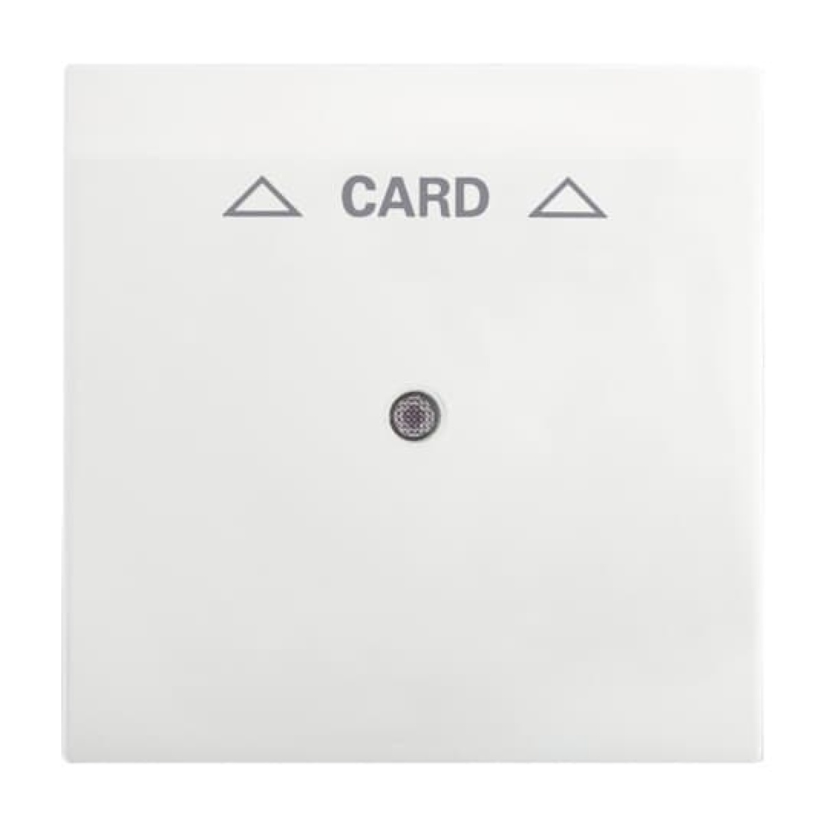 Cover plate with legend Card, Symbol "arrows" for Switchpush button, Hotel card studio white matt - impuls