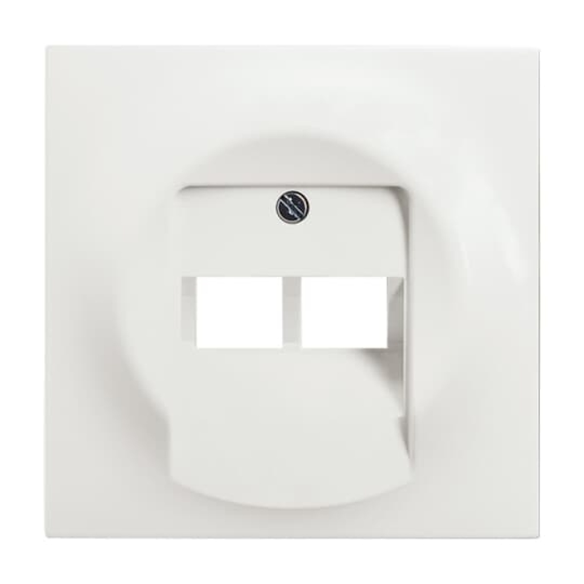 Cover plate UAEIAE ISDN 2 gang studio white matt - impuls
