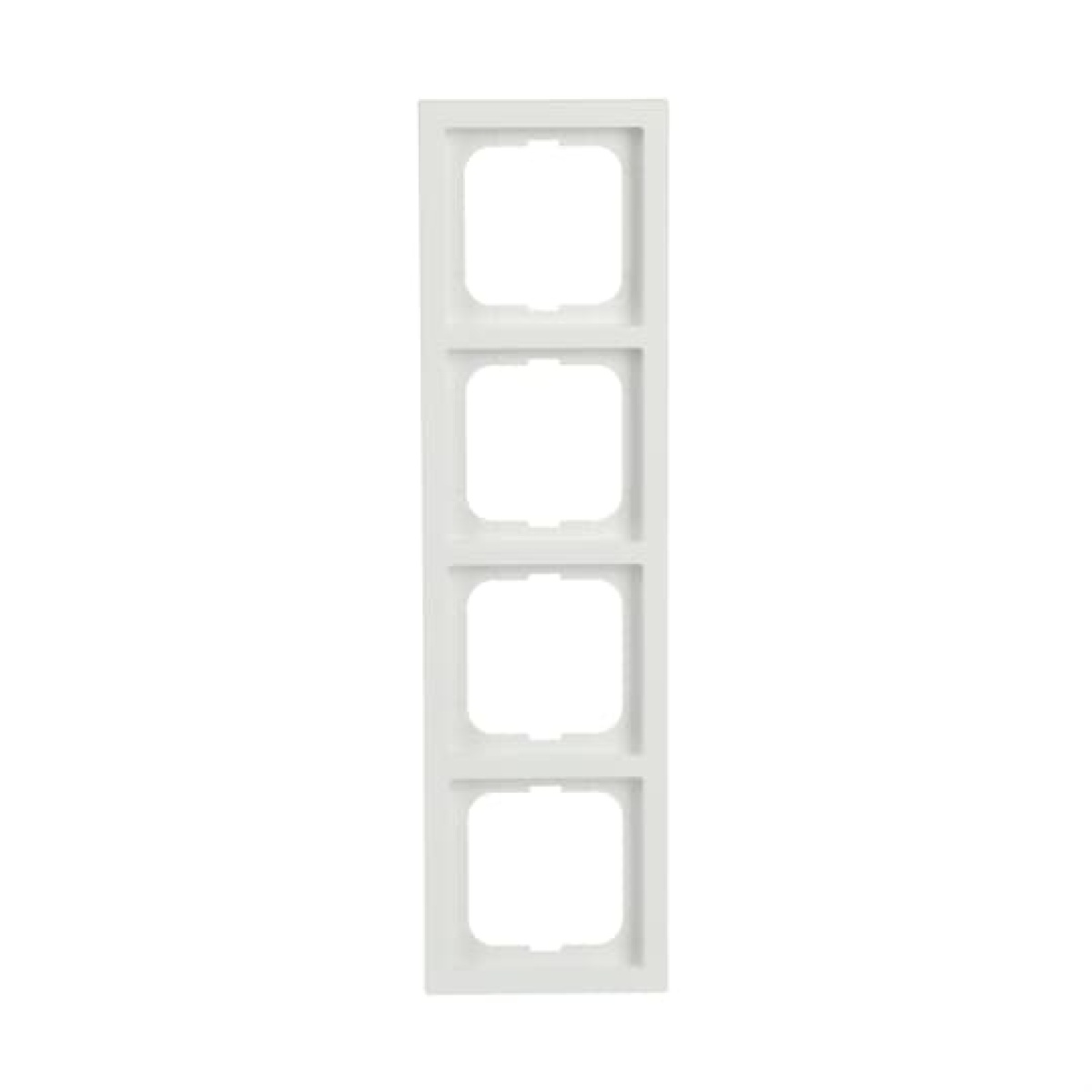 Cover frame 4-gang studio white matt - future linear - matt