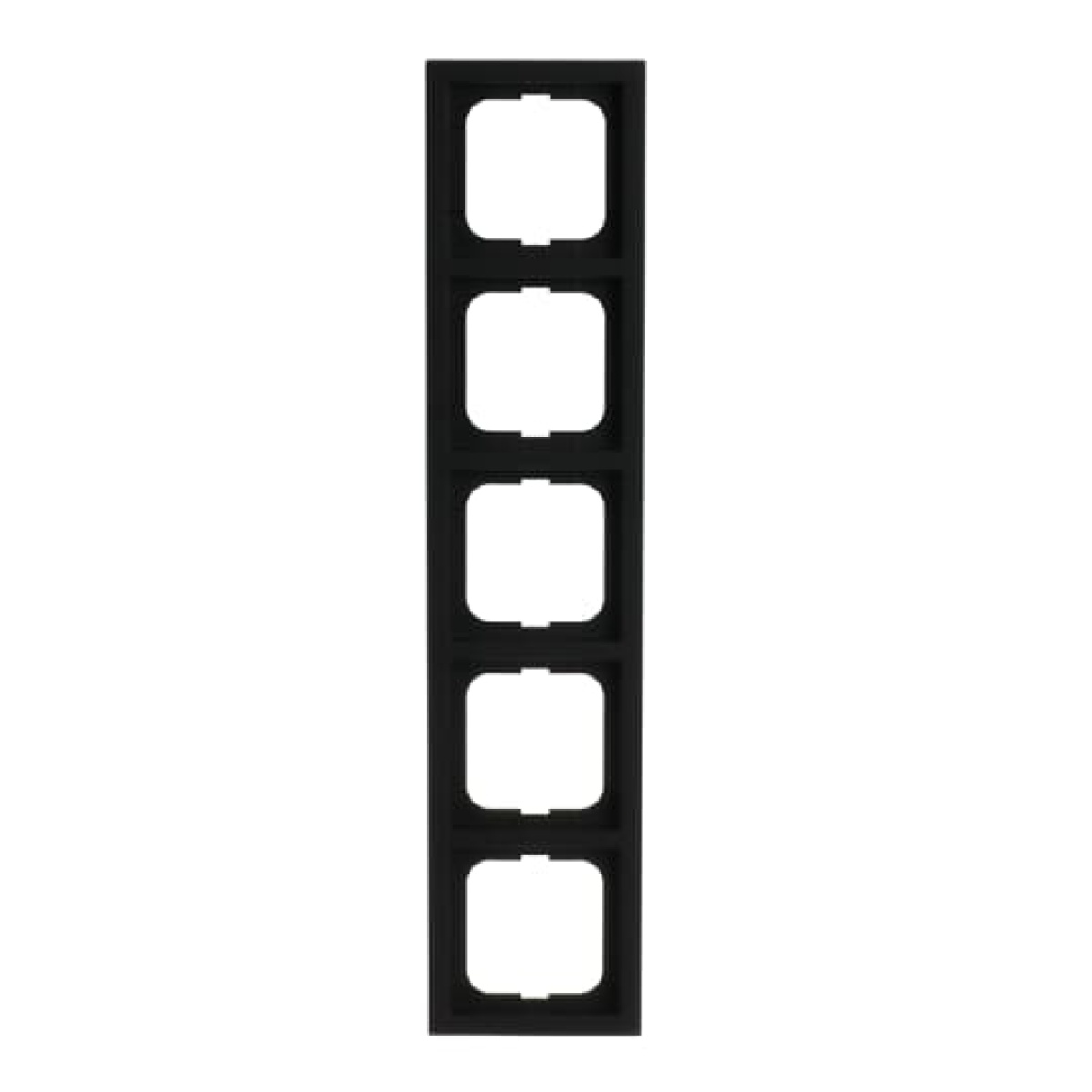 Cover frame 5-gang black matt - future linear - matt