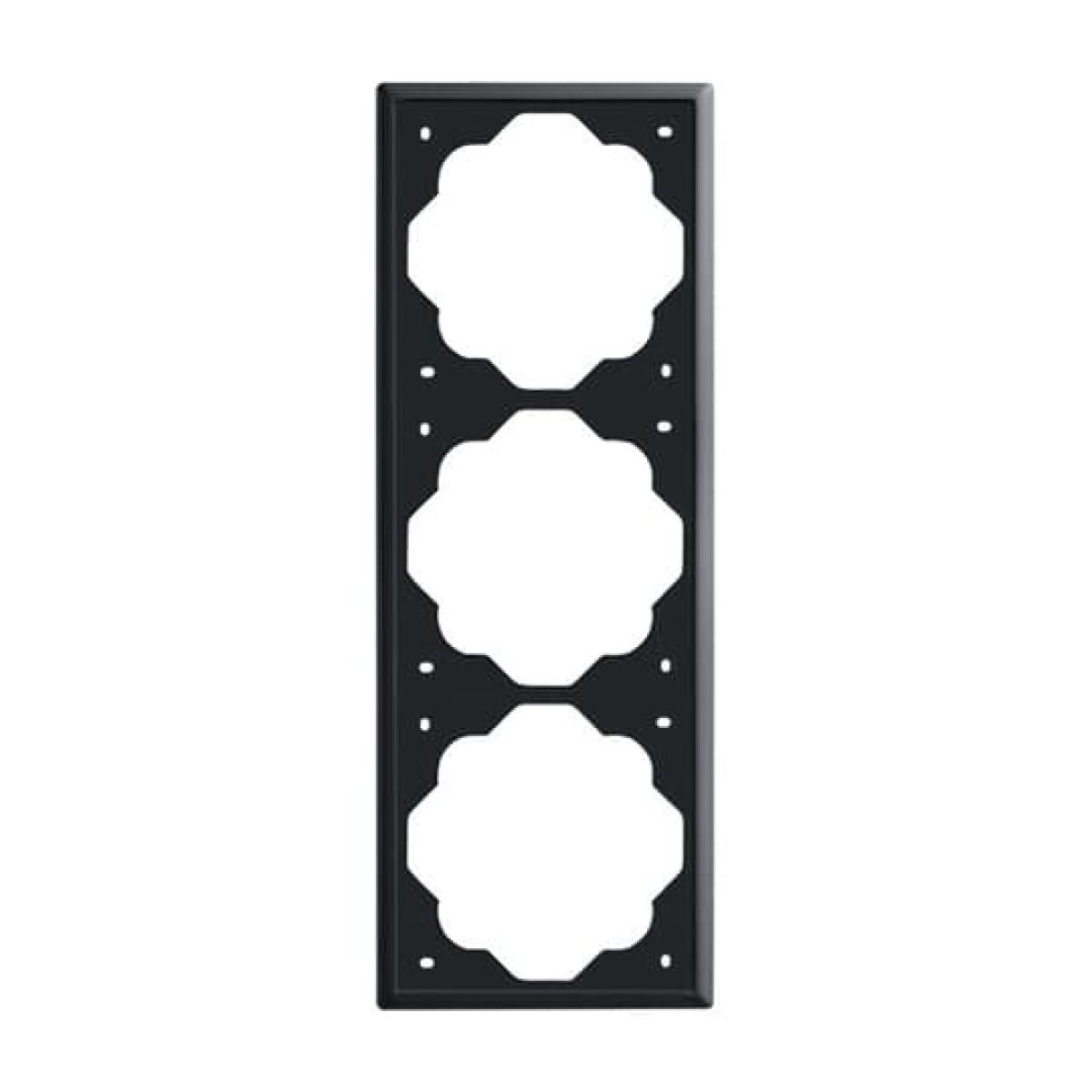 Cover frame 3-gang black matt - impuls