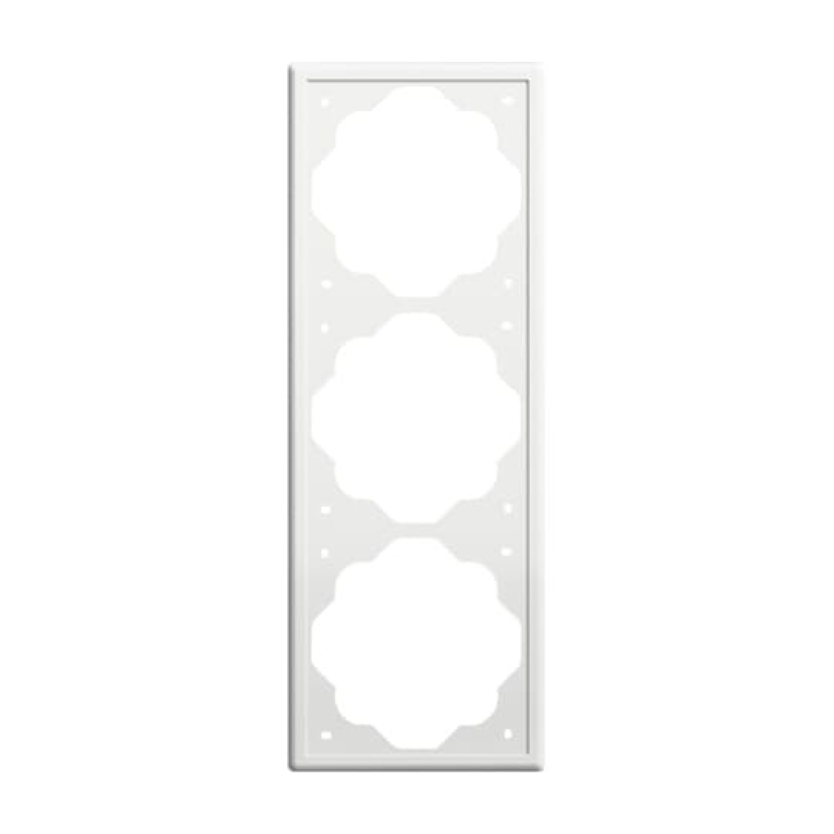 Cover frame 3-gang studio white matt - impuls